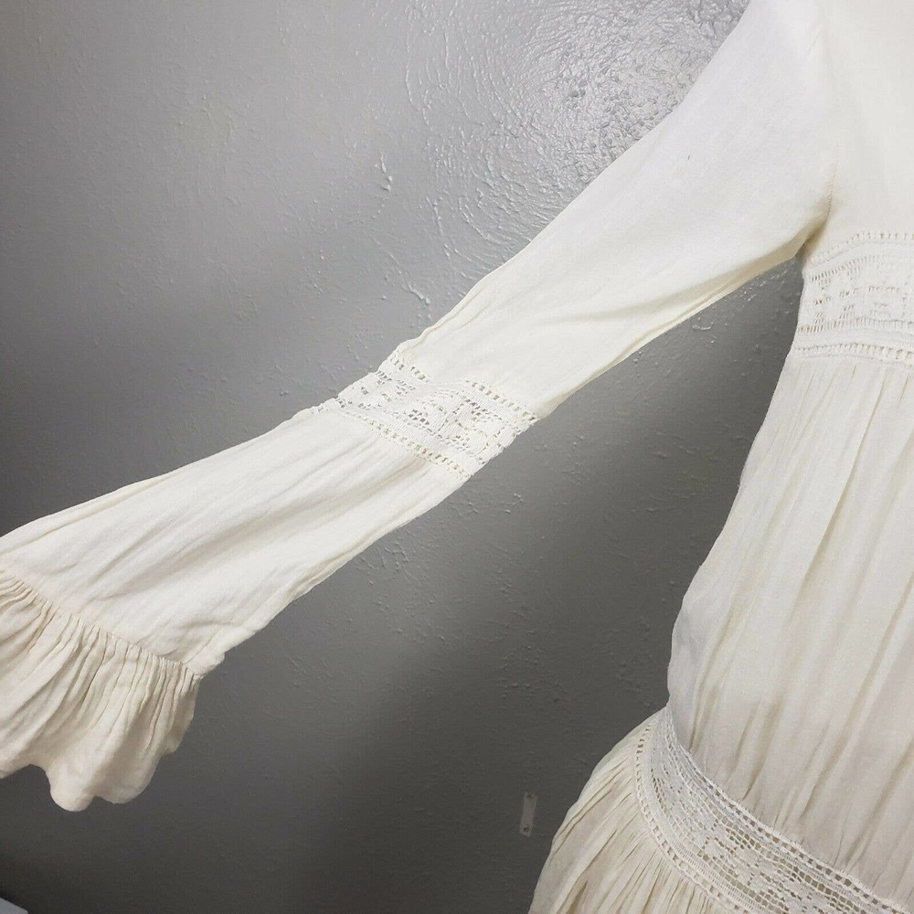 TULAROSA Cream Berkley Prairie Lace Mini Dress XS - Picture 4 of 11